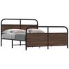 vidaXL Metal Bed Frame without Mattress Brown Oak 150x200 cm King Size