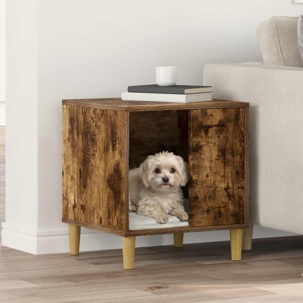 vidaXL Dog House Smoked Oak 44 x 42 x 49 cm Engineered Wood