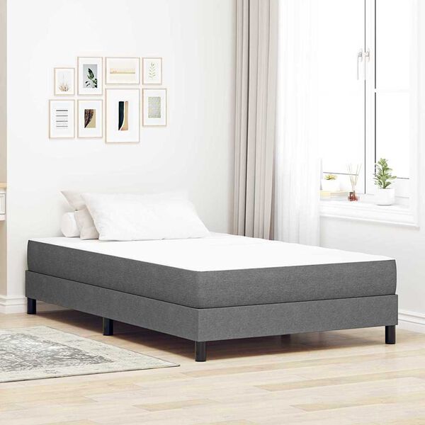 vidaXL Bed Mattress with Mattress Light Grey 120 x 200 cm Fabric