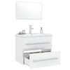 vidaXL 3 Piece Bathroom Furniture Set High Gloss White