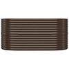 vidaXL Garden Raised Bed Galvanised Steel 152x80x68 cm Brown