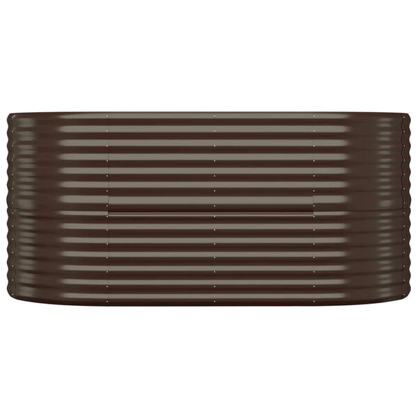 vidaXL Garden Raised Bed Galvanised Steel 152x80x68 cm Brown