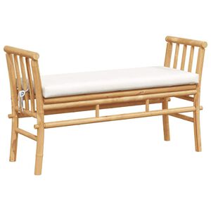 vidaXL Garden Bench 2 -Seater 110 x 38 x 65cm Bamboo Brown Rectangular