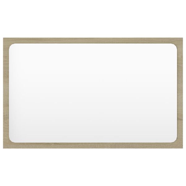 vidaXL Bathroom Mirror Sonoma Oak 60x1.5x37 cm Engineered Wood