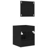 vidaXL Bathroom Furniture Set with Drawer Black 41 x 38.5 x 48 cm