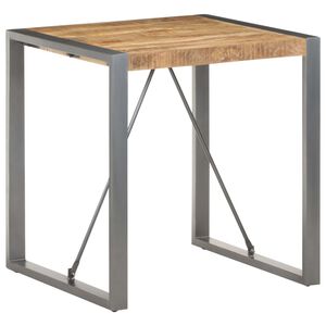 vidaXL Dining Table | Rough Mango Wood and Grey
