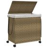 vidaXL Laundry Basket with Wheels 60x35x60.5 cm Rattan