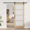 vidaXL Sliding Door ORKDAL Natural and Black 86 x 211 cm