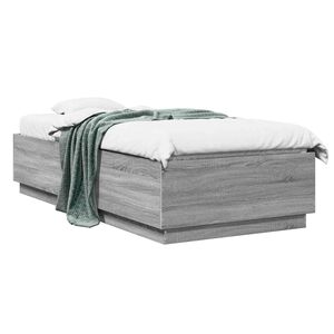 vidaXL Bed Frame Grey Sonoma 80 x 200 cm Engineered Wood