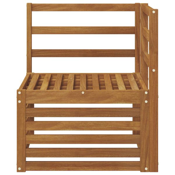 vidaXL Outdoor Corner Sofa Solid Acacia Wood Natural 63 x 63 x 73 cm