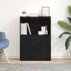 vidaXL Bookcase Black Oak 60x24x85 cm Engineered Wood