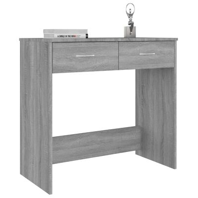 vidaXL Desk Grey Sonoma 80x40x75 cm Engineered Wood