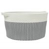 vidaXL Storage Basket Grey and White &Oslash;40x25 cm Cotton