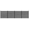 vidaXL Fence Set 699 x 186 cm WPC and Aluminium Grey