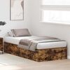 vidaXL Storage Bed Frame Smoked Oak 80 x 200 cm Engineered Wood