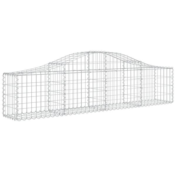 vidaXL Arched Gabion Baskets 20 pcs 200x30x40/60 cm Galvanised Iron