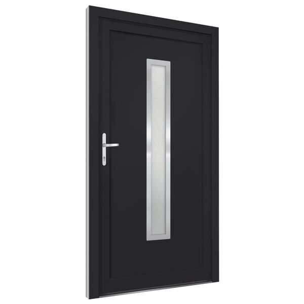 vidaXL Front Door Anthracite 98x208 cm PVC