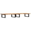 vidaXL Basin Shelf Wall Mounted Steel and Solid Wood Acacia