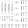 vidaXL 12 Piece Sunshade Sail Accessory Set Stainless Steel