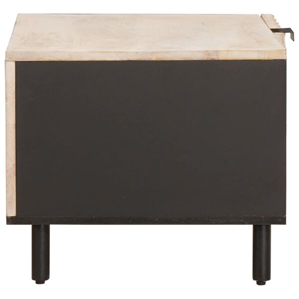 vidaXL Coffee Table White 80 x 50 x 40 cm Solid Mango Wood