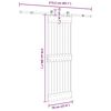 vidaXL Sliding Door with Hardware Set 70x210 cm Solid Wood Pine