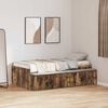 vidaXL Bed Frame with Drawer Smoked Oak 90 x 200 cm Engineered Wood