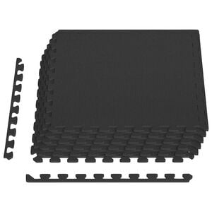 vidaXL Floor Mats 6 pcs 2.16 ㎡ EVA Foam Black