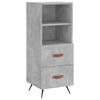 vidaXL Sideboard Concrete Grey 34,5x34x90 cm Engineered Wood