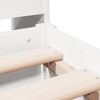 vidaXL Bookcase Bed without Mattress White 150x200 cm King Size Solid Wood Pine