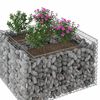 vidaXL Gabion Raised Bed Silver 100 x 100 x 60 cm Galvanised Steel