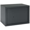 vidaXL Safe Box with Lock Dark grey 35 x 25 x 25 cm Steel