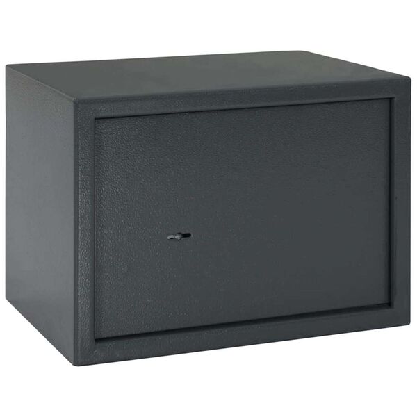 vidaXL Safe Box with Lock Dark grey 35 x 25 x 25 cm Steel