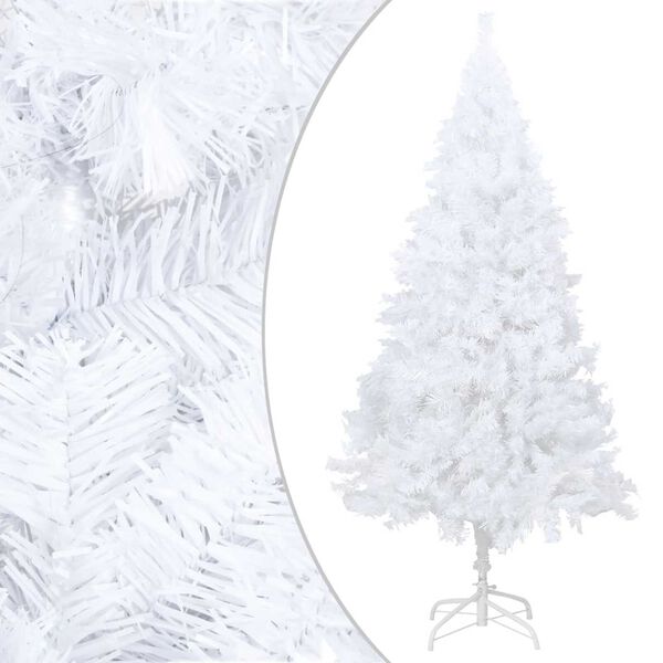 vidaXL Artificial Pre-lit Christmas Tree with Ball Set White 240 cm
