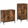vidaXL Bathroom Furniture Set 2 pcs Smoked oak Engineered wood
