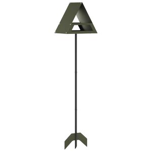 vidaXL Bird Feeder Steel Olive Green