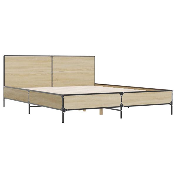 vidaXL Bed Frame without Mattress Sonoma Oak 120x200 cm