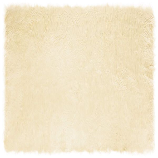 vidaXL Faux Sheepskin Rug Tafalla Cream 200 x 200 cm Polyester