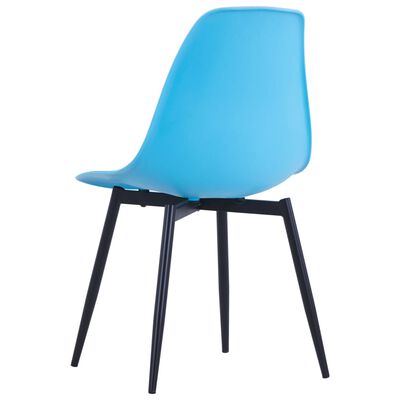 vidaXL Dining Chairs 2 pcs Blue PP