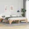 vidaXL Floor Bed Frame with Storage Brown 200 x 200 cm Solid pine wood