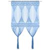 vidaXL Macrame Curtain Blue 140x240 cm Cotton