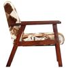 vidaXL Armchair White and Brown Real Goat Leather