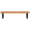 vidaXL Basin Shelf Wall Mounted Steel and Solid Wood Beech