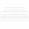 vidaXL Metal Bed Frame without Mattress with Footboard White 180x200cm