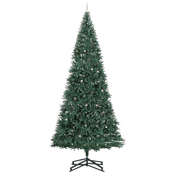 vidaXL Artificial Pre-lit Christmas Tree with Ball Set Green 500 cm
