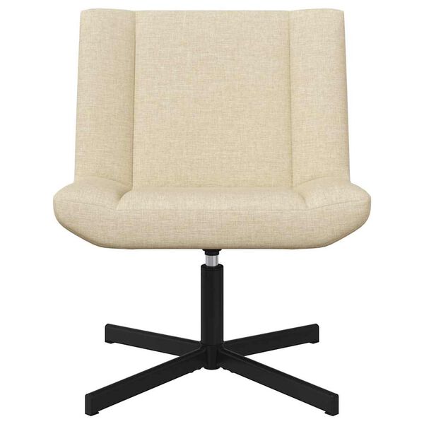 vidaXL Swivel Chair Cream 63 x 75 x 76 cm Fabric