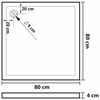vidaXL Square ABS Shower Base Tray White 80x80 cm