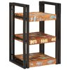 vidaXL Bedside Table Brown and Black Solid Reclaim wood