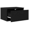 vidaXL Wall-mounted Bedside Cabinet 2 pcs Black Oak 50 x 36 x 30 cm
