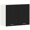 vidaXL Hanging Cabinet Lyon Black Oak 80 x 31 x 60 cm Engineered Wood