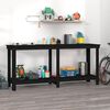 vidaXL Work Bench Black 180x50x80 cm Solid Wood Pine